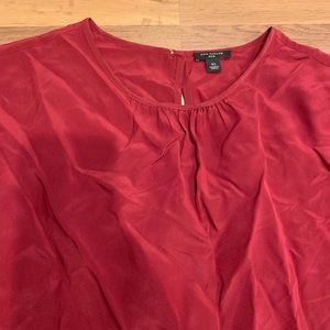 Ann Taylor silk jewel neck blouse. Size XL